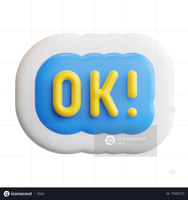 Ok Emoji 3D Icon