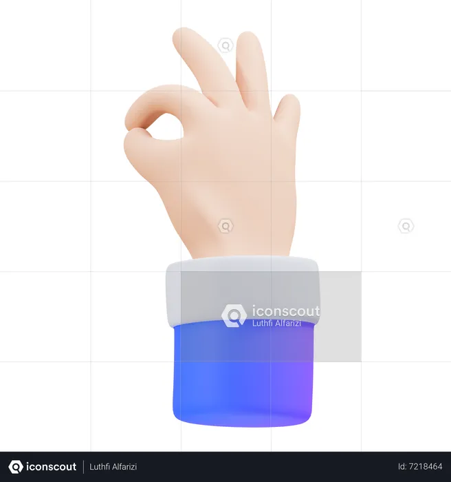 Ok gesto  3D Icon