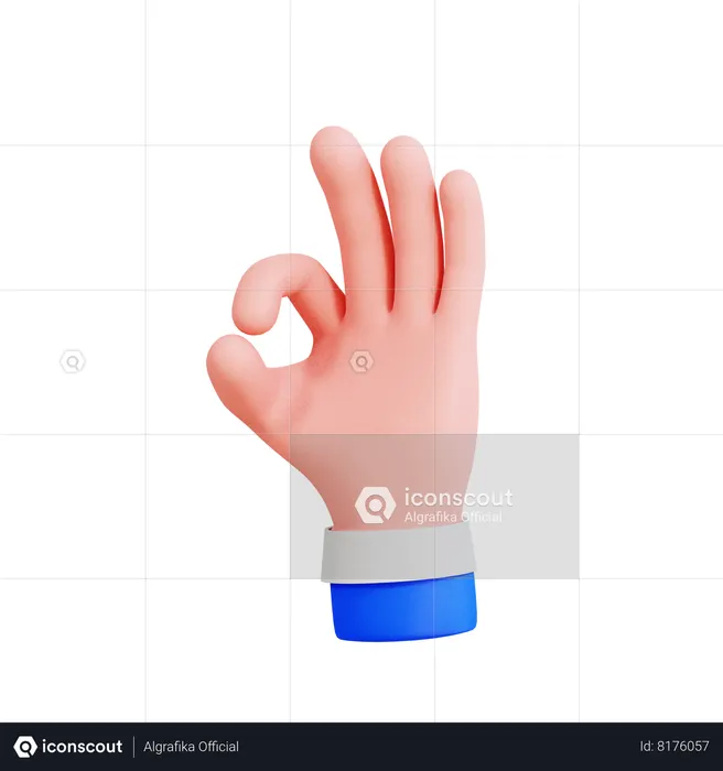 Ok Gesture  3D Icon