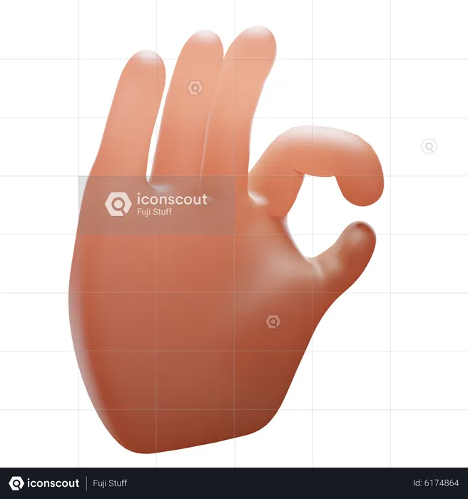 Ok Handbewegung  3D Icon