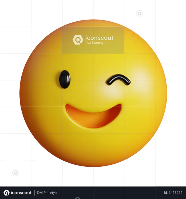 Ok Smile Emoji 3D Icon
