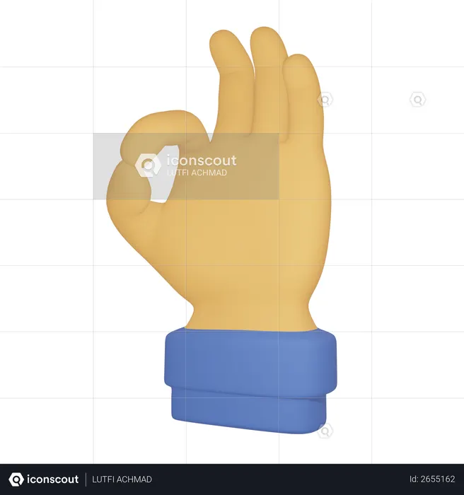Okay Emoji 3D Icon