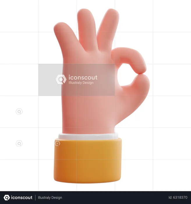 Okay Hand Gesture  3D Icon