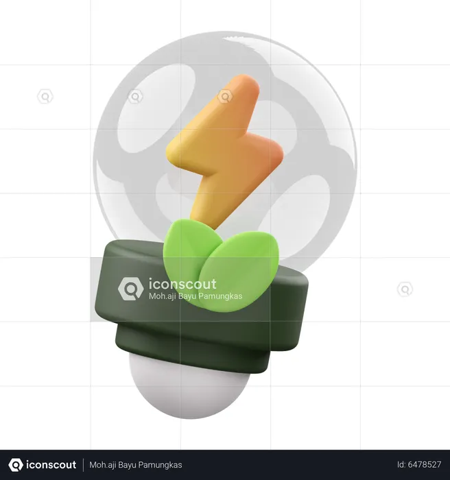 Öko-Glühbirne  3D Icon