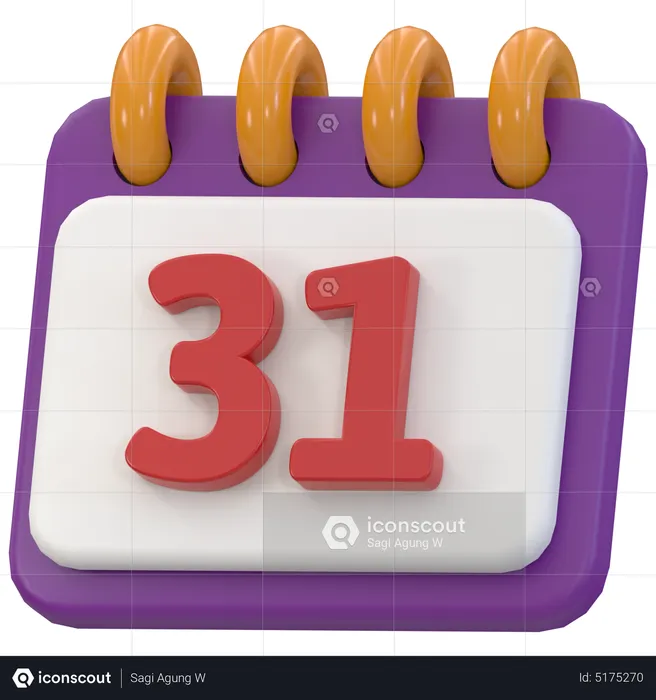 Oktober Kalender  3D Icon