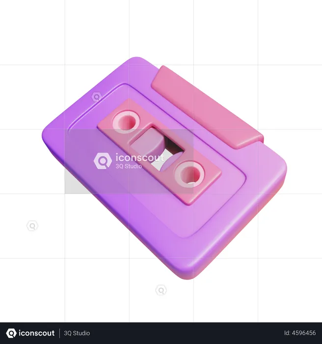 Old Cassette Tape  3D Illustration