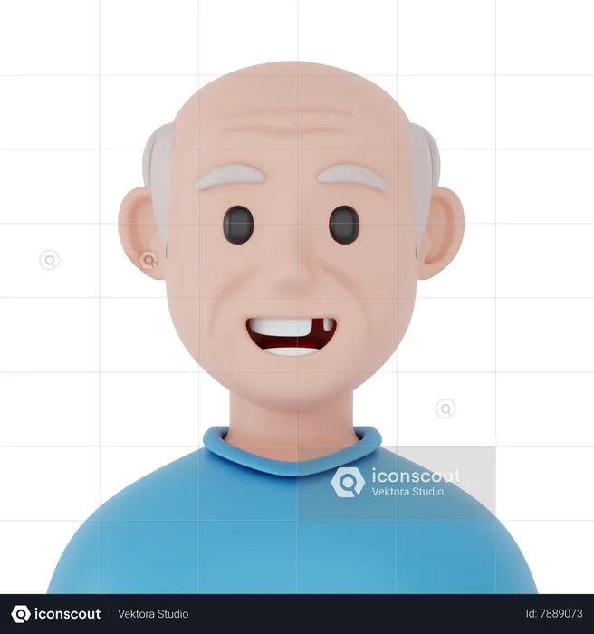 Old Grandpa  3D Icon