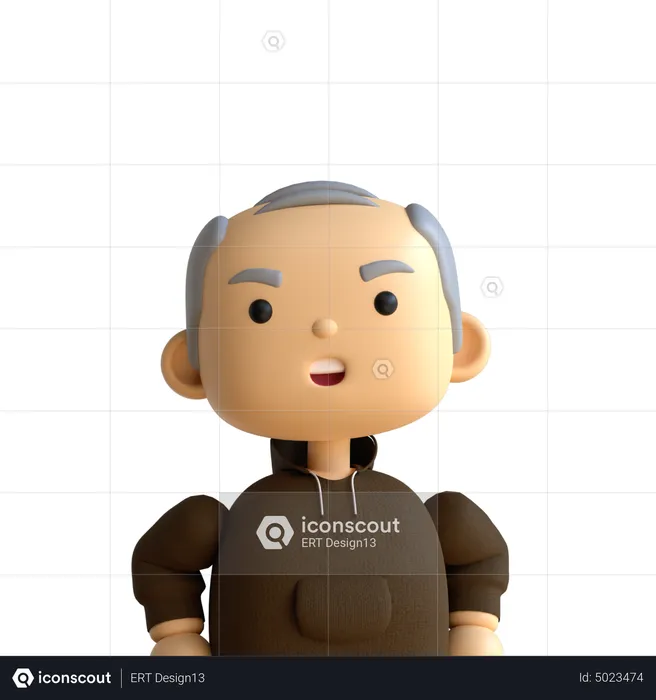 Old Man  3D Icon