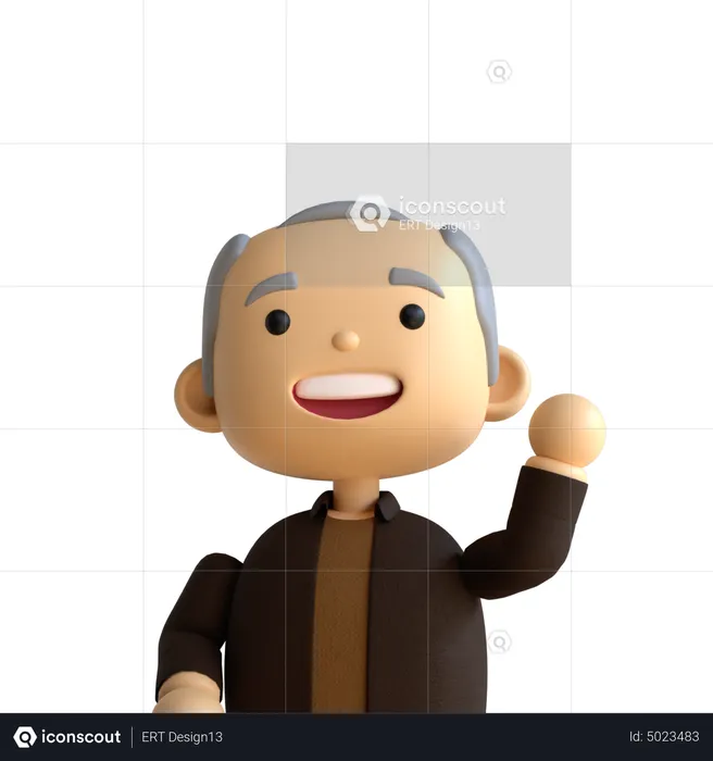 Old Man  3D Icon