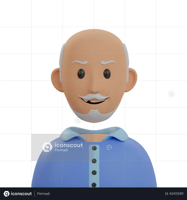 Old Man  3D Icon