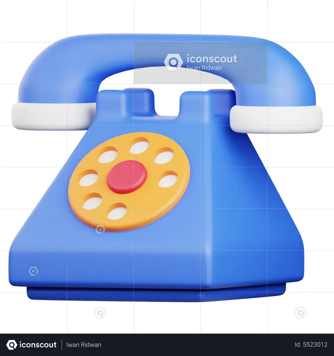 Old Phone  3D Icon