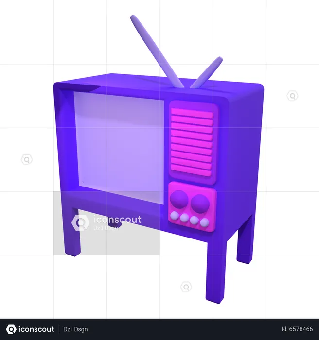 Old Television  3D Icon