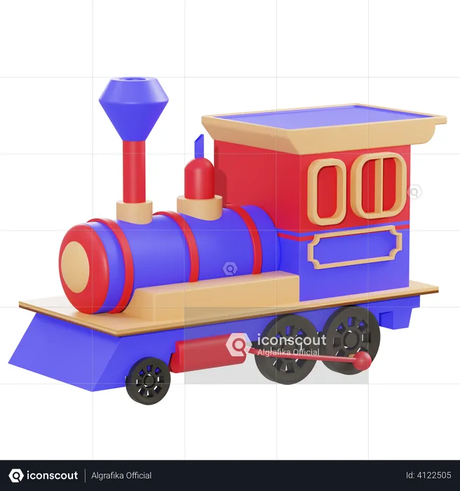 Premium Old Train 3D Illustration download in PNG, OBJ or Blend format