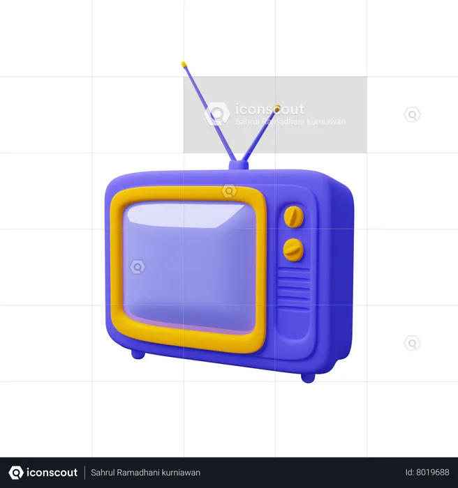 Old tv  3D Icon