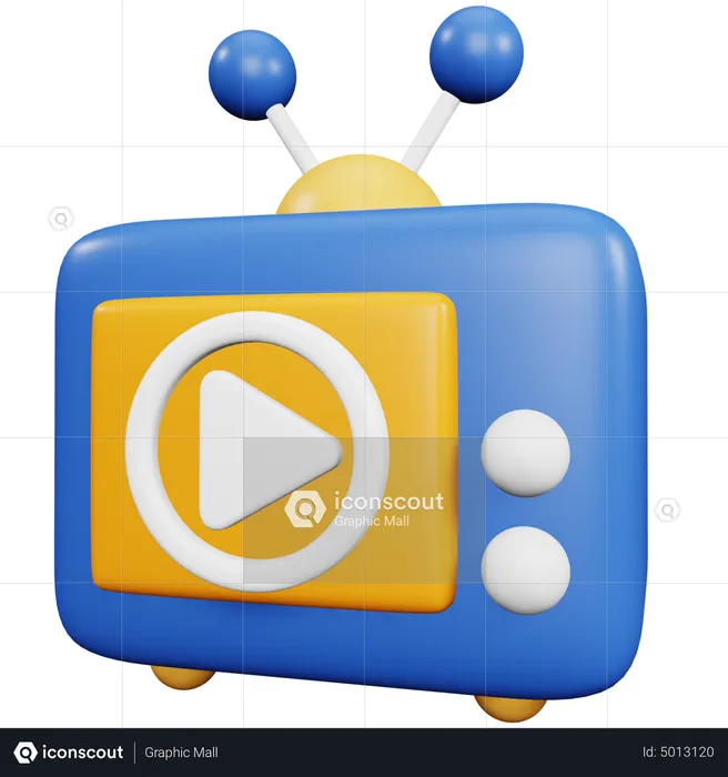 Old TV  3D Icon