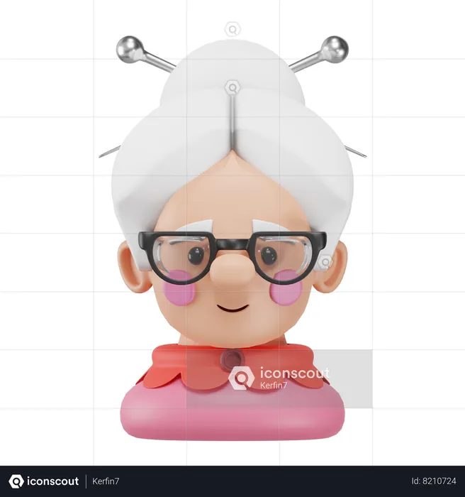 Old Woman  3D Icon