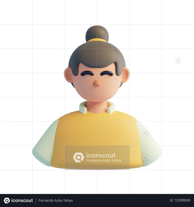 늙은 여자  3D Icon