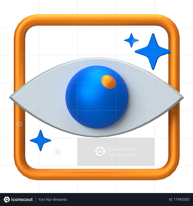 Visão ocular  3D Icon