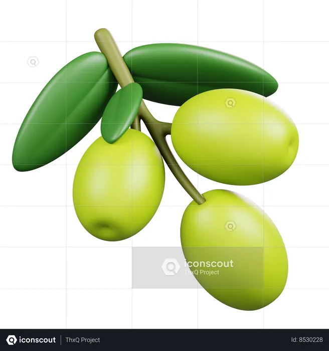 Olive  3D Icon