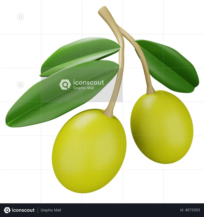 Olive  3D Icon