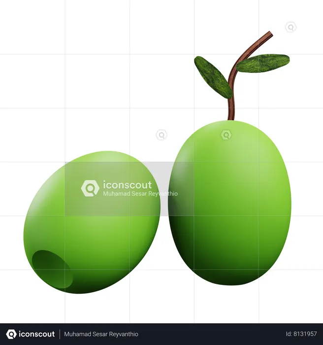 Olive  3D Icon