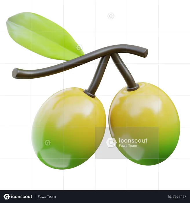 Olive  3D Icon