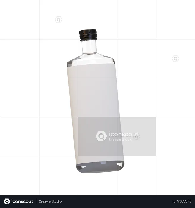 Olive Oil Bottle  3D Icon