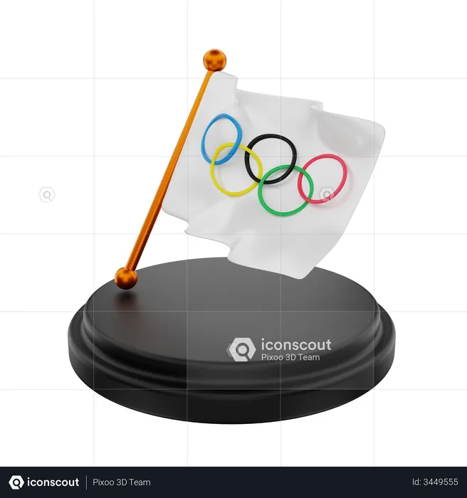 Olympic Flag  3D Illustration