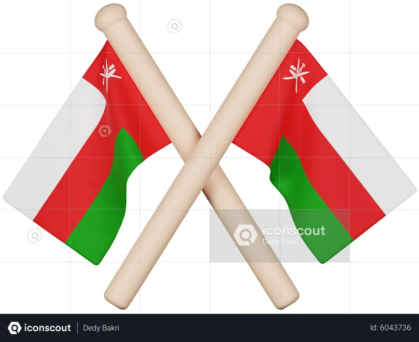 Oman Flag Flag 3D Icon