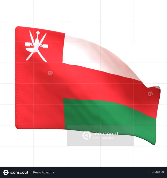 Oman Flag Flag 3D Icon