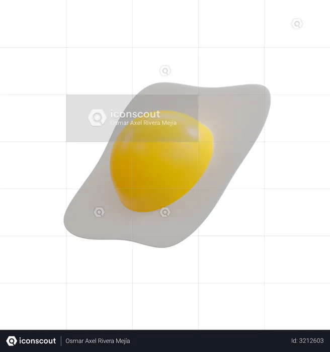 Omelette  3D Illustration