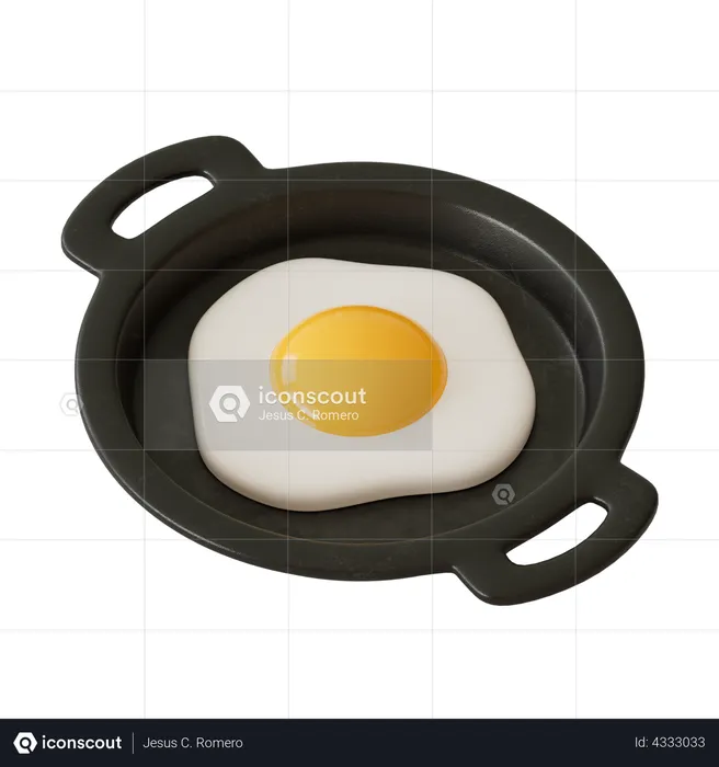 Omelette  3D Illustration