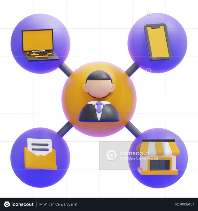 OMNICHANNEL MERCHANDISING  3D Icon