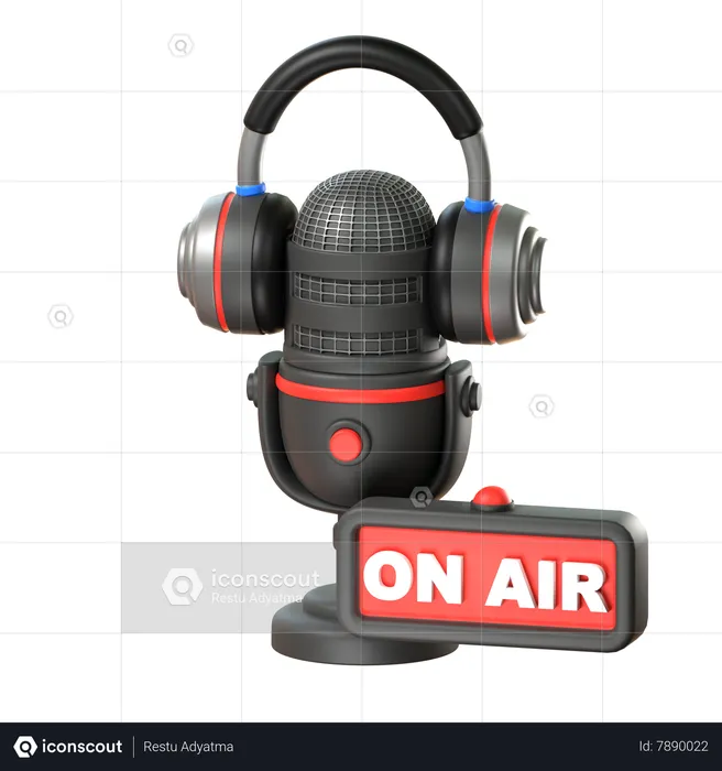 On Air  3D Icon