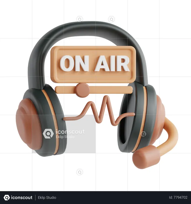 On Air  3D Icon