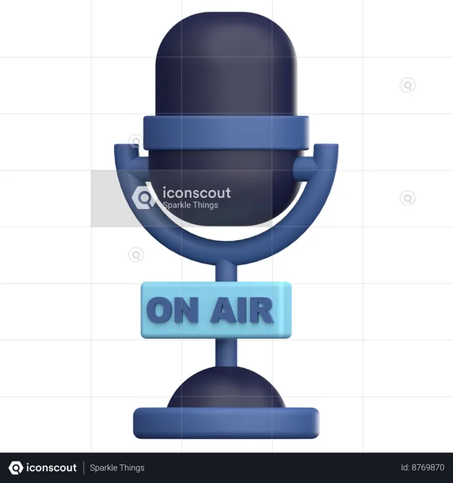 On Air Braodcasting  3D Icon