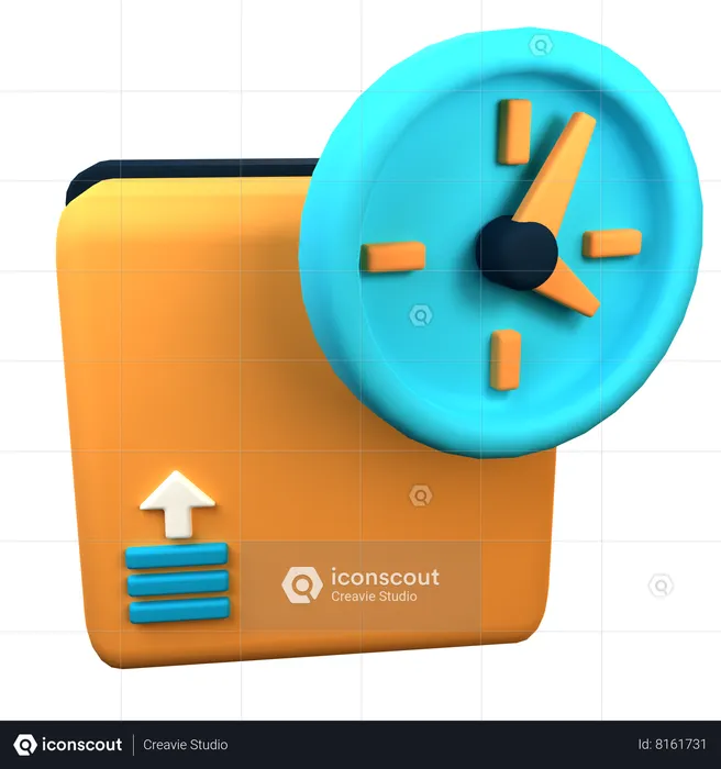 On Time Delivery  3D Icon