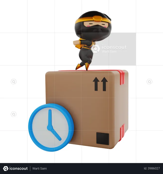 On time delivery  3D Illustration
