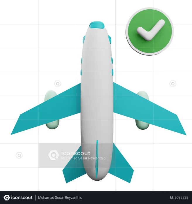 On Time Flight  3D Icon