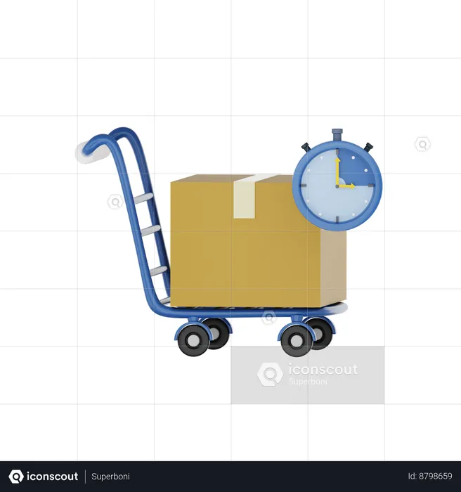 On Time Sending Package  3D Icon