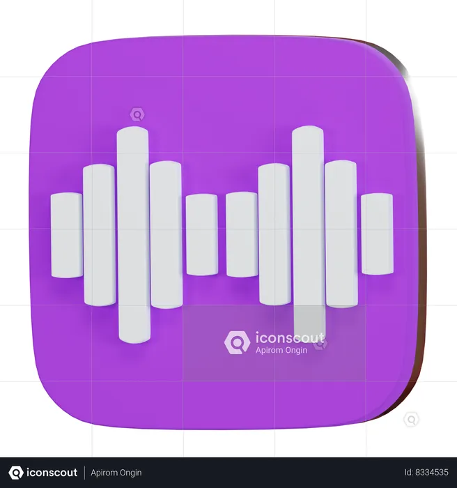 Ola musical  3D Icon