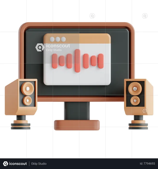 Les ondes sonores  3D Icon