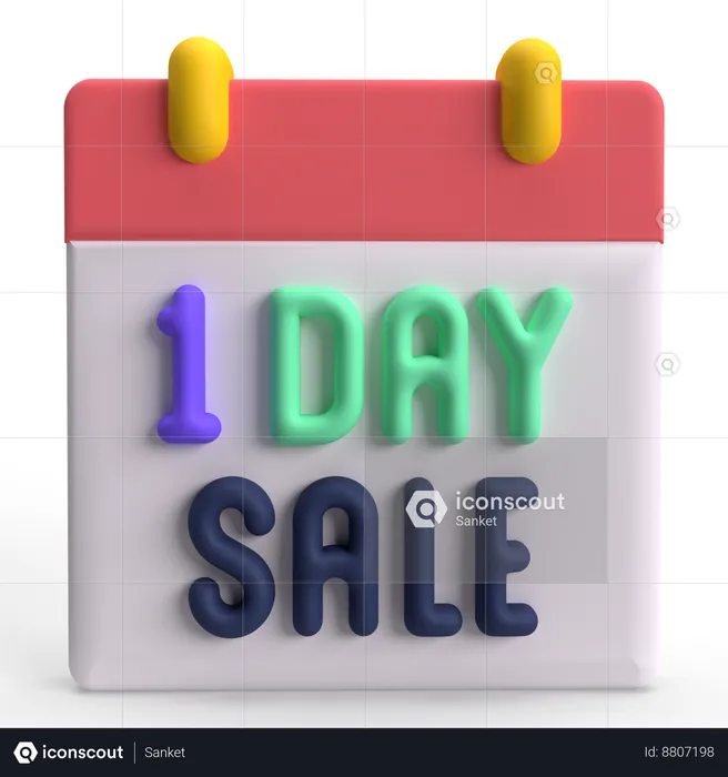 One Day Sale  3D Icon