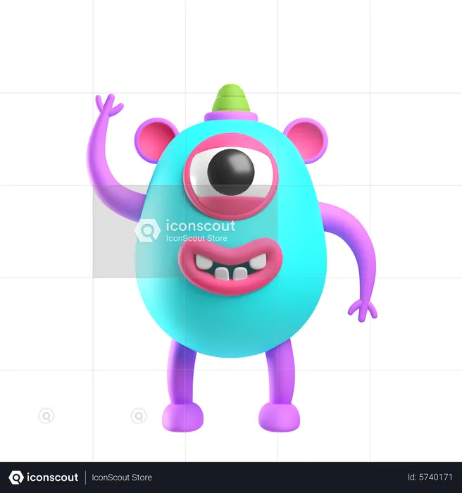 One Eye Monster  3D Icon