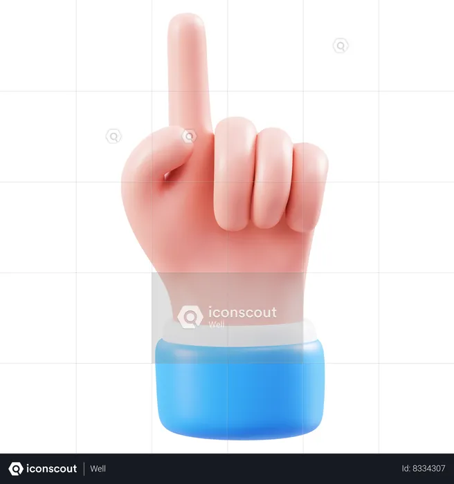 One Finger  3D Icon