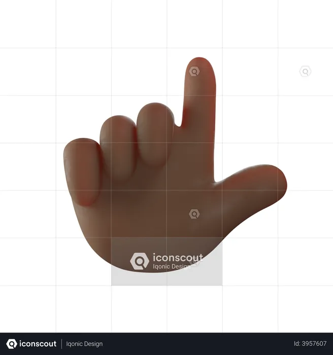 One Finger Gesture  3D Illustration