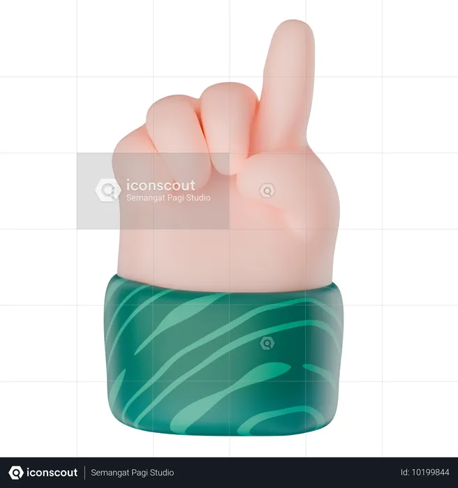 One Hand Finger  3D Icon