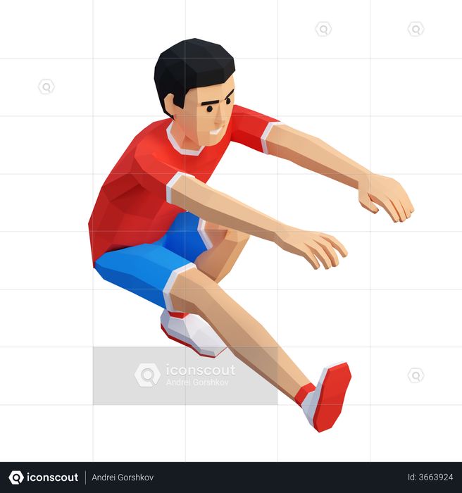 One leg Squats -  fitness exercise 3D Illustration