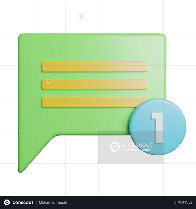 One Message  3D Icon