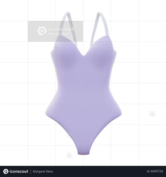 One piece swimsuit Women  3D Icon